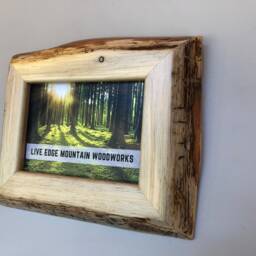 Live Edge Wood Picture Frame, Home Decor, Rustic Frame, Wall Decor 5x7 Inches - thumbnail 3