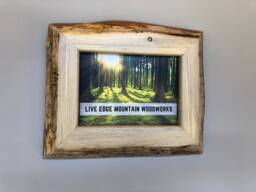 Live Edge Wood Picture Frame, Home Decor, Rustic Frame, Wall Decor 5x7 Inches - thumbnail 1