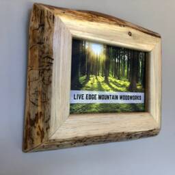 Live Edge Wood Picture Frame, Home Decor, Rustic Frame, Wall Decor 5x7 Inches - thumbnail 2