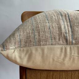 "Handwoven Hemp Pillow Cover Karen Tribal Design - 26"" X 26" - thumbnail 3