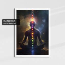 Chakra Body Spiritual Energy Abstract Oil Painting Framed Poster Print & Canvas Wall Decor Art Bedroom Home Interior House Gift - thumbnail 3