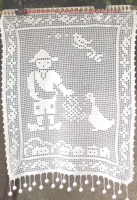 Brisebise Curtain, Hand-Crocheted, French Craftsmanship, Created By Sylvette Raisonnier, Blaise Model - image 1