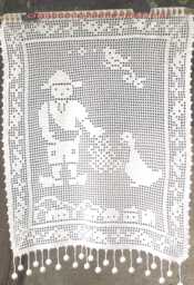 Brisebise Curtain, Hand-Crocheted, French Craftsmanship, Created By Sylvette Raisonnier, Blaise Model - thumbnail 1