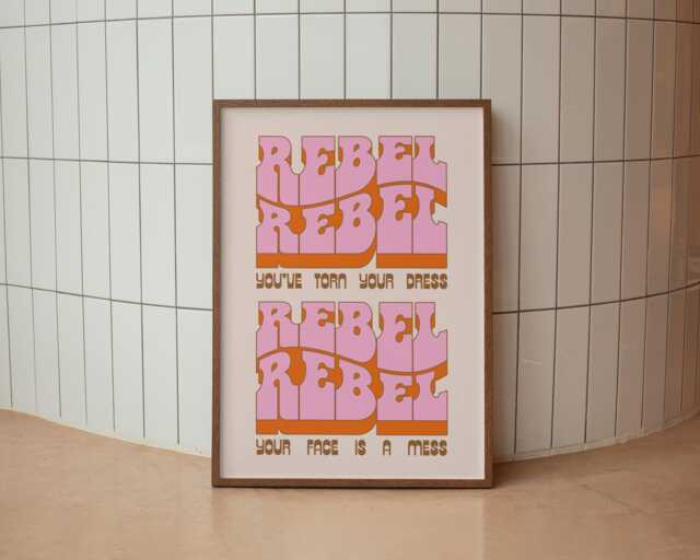 Rebel - You've Torn Your Dress Lyrics Music A3 A4 A5 Wall Art Poster Print Gift - image 1