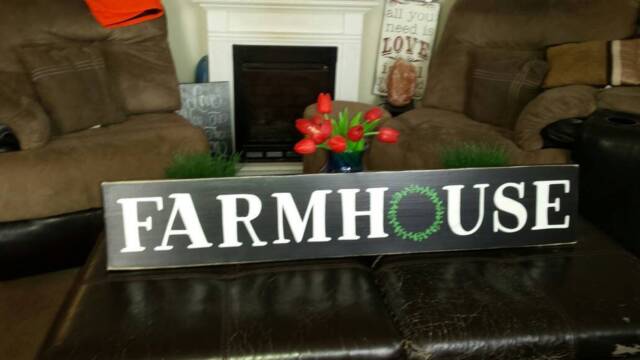 Farmhouse Wood Sign With Wreath Distressed Extra Large Rustic Wall Hanging Primitive Decoration Fixer Upper Housewarming Gift - image 1
