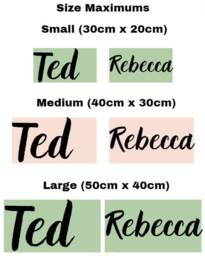 Personalised Acrylic & Oak Cherry Name Sign Kids Room Decor - thumbnail 3
