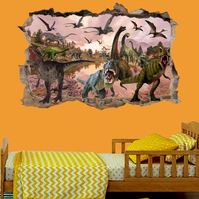 Old World Dinosaurs Wall Sticker Mural Poster Decal Room Office Nursery Decor Id630 - image 1