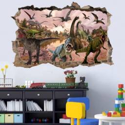 Old World Dinosaurs Wall Sticker Mural Poster Decal Room Office Nursery Decor Id630 - thumbnail 2