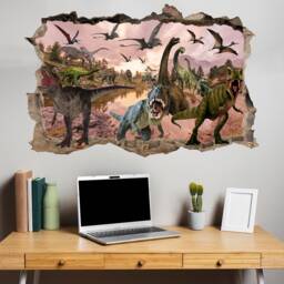 Old World Dinosaurs Wall Sticker Mural Poster Decal Room Office Nursery Decor Id630 - thumbnail 3