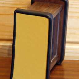 Vintage Style Mantel Clock - New 13cm Handmade Mid Century Retro Unique Grey Yellow Wooden Desk Gift Off The Wall Clocks - thumbnail 3