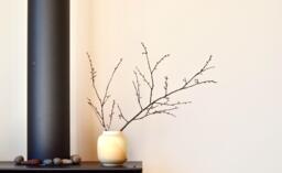 Handmade Korean Moon Jar Vase Wabi Sabi Ceramic Ikebana Vase, Japandi Decor - thumbnail 1