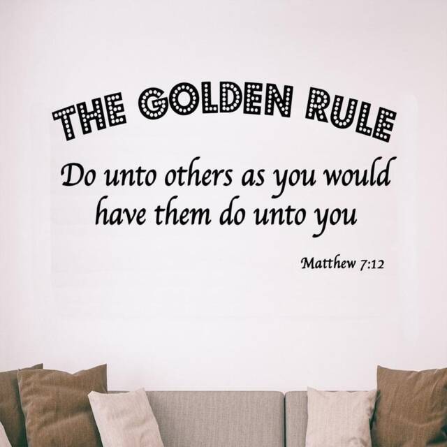 Vwaq The Golden Rule - Do Unto Others As You Would Have Them Matthew 712 Bible Scripture Christian Vinyl Wall Art Quote - image 1