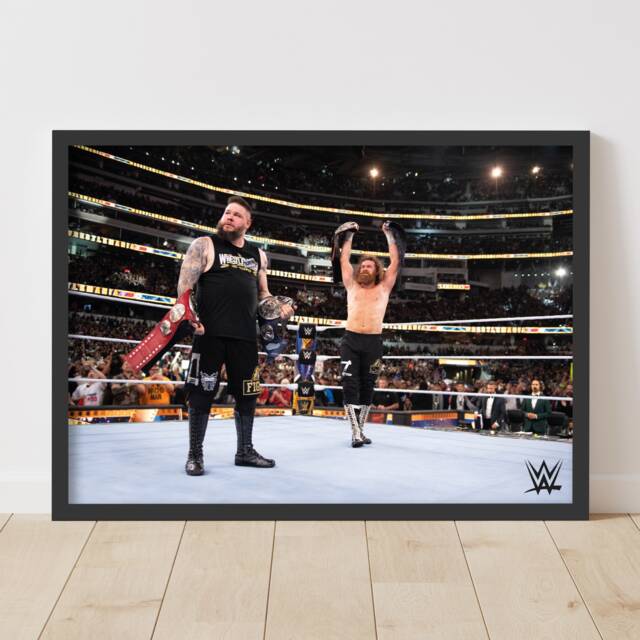Wwe Print - Kevin Owens & Sami Wrestlemania Poster Wrestling Wall Art - image 1