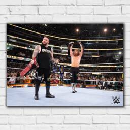 Wwe Print - Kevin Owens & Sami Wrestlemania Poster Wrestling Wall Art - thumbnail 2
