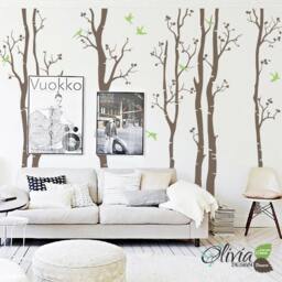 Baby Nursery Large White Tree Decal Huge Tree Wall Wall Art Tattoo Mural Stickers Decals Decor - Nt015 - thumbnail 3