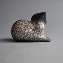 Ceramic Sculpture Of A Cat, White Christmas Present, Original Gift, Collection Cats, Cat Figurine, Art & Collection, Raku Ceramics - thumbnail 3