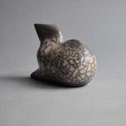 Ceramic Sculpture Of A Cat, White Christmas Present, Original Gift, Collection Cats, Cat Figurine, Art & Collection, Raku Ceramics - thumbnail 4