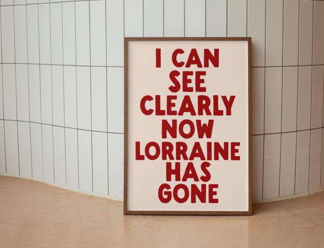 Funny Art Print, Music Wall Poster, Funky Home Decor, Maximalist Trendy Lyriprint, Interiors, Decor - image 1