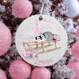 Personalised Kids Christmas Decoration - Granddaughter Gift Custom Bauble For Girls Stocking Filler Eve Box - thumbnail 1
