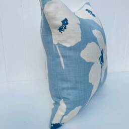 Laura Ashley Simone Seaspray Cushion, Blue Floral Fabric Both Sides, Handmade With A Zip Fastening, 16 - thumbnail 2