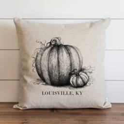 Pumpkin Sketch Custom Pillow Cover - Fall Pillow Thanksgiving Decor Home 20 X 18 - thumbnail 1