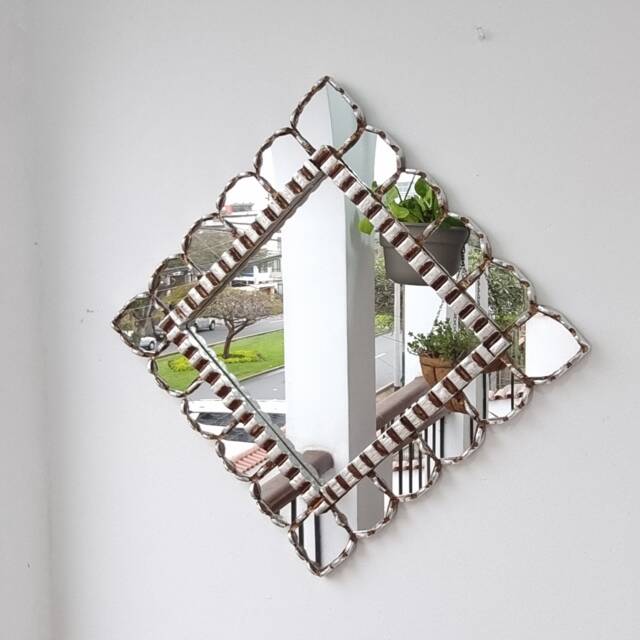 "Peruvian Mirrors ""Armoniosa Square 40cm Silver" - image 1