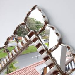 "Peruvian Mirrors ""Armoniosa Square 40cm Silver" - thumbnail 3