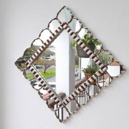 "Peruvian Mirrors ""Armoniosa Square 40cm Silver" - thumbnail 2
