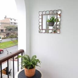 "Peruvian Mirrors ""Armoniosa Square 40cm Silver" - thumbnail 4