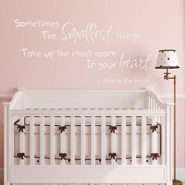 Winnie The Pooh Vinyl Quote Sometimes Smallest Thing Nursery Wall Decal Art Decor - 040 - image 1