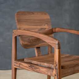 Reclaimed Teak Wood Dining Chair Kitchen Set - thumbnail 2