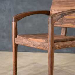 Reclaimed Teak Wood Dining Chair Kitchen Set - thumbnail 3