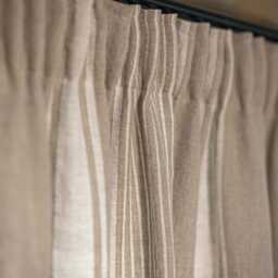 Pencil Pleat Linen Curtain - French Style Curtain, Heavyweight Natural Panel, Farmhouse For Living Room Or Bedroom - thumbnail 4