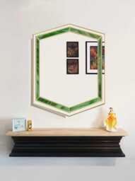Art Deco Mirror in Green, Wall