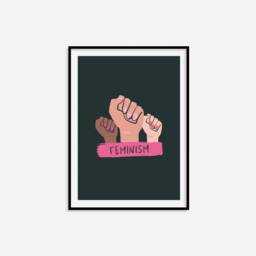 Feminism Print - Wall Print, Positivity Home Decor, Affirmation Minimalist Art, Pink Girl Power - thumbnail 3