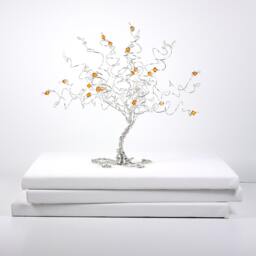 Wedding Gift Engagement Birthstone Tree Sculpture Custom Wire With Combination Of Two Birthstones - thumbnail 1