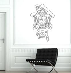 Wall Vinyl Fairytale Cuckoo-Clock Watch For Bedroom Mural Decal 1777Dz - thumbnail 1
