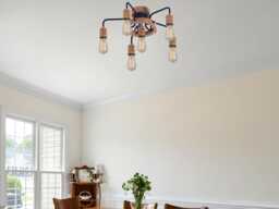 Wooden Farmhouse Lighting 6-Light Ceiling Light Chandelier - thumbnail 1
