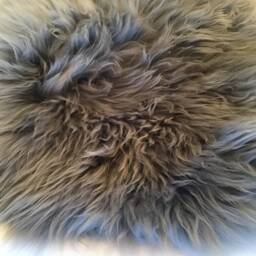 "Seat Cover/Pad Made Out Of Natural Lambskin Sheepskin Colour ""Grey" - thumbnail 2