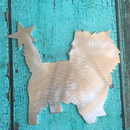 Cairn Terrier, Dog Tree Topper, Holiday Decoration, Wreath Christmas, Aluminum, Stars - thumbnail 1