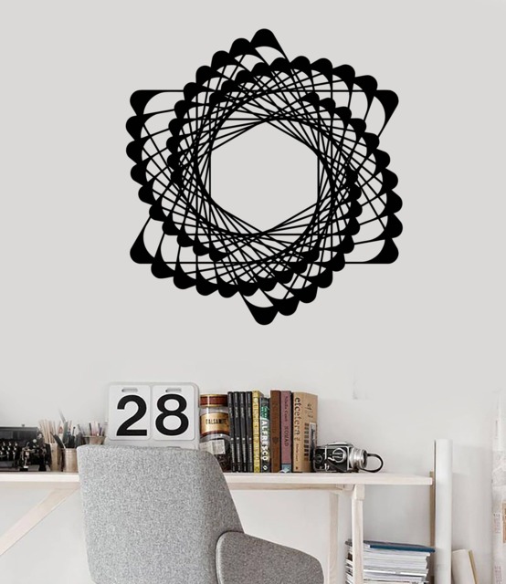 Wall Vinyl Decal Image Abstract Background With Shapes Geometric Decoration - #2659Dn - image 1