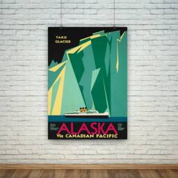 Alaska Poster Vintage Iceberg North American Travel Print - thumbnail 1
