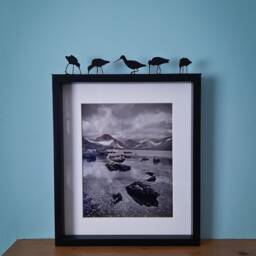 Flock Of Godwits Silhouette Mantel Ornament, Coastal Wading Bird Sculpture - thumbnail 3