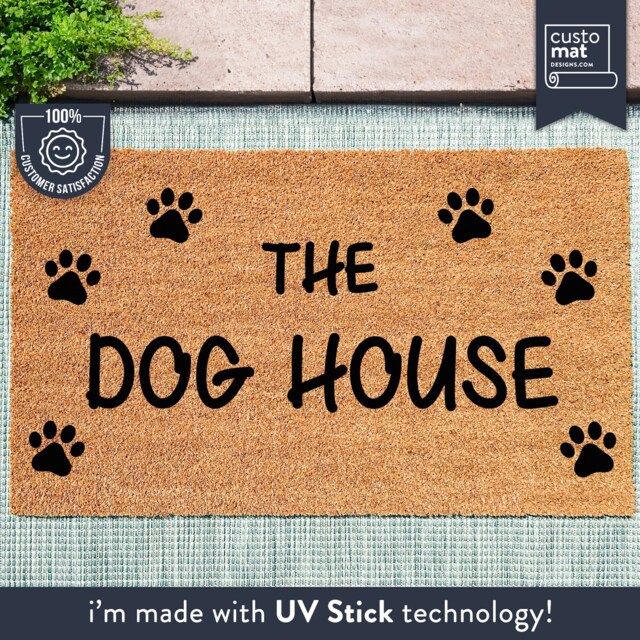 The Dog House Paw Print Doormat - Animal Lover Gift - image 1
