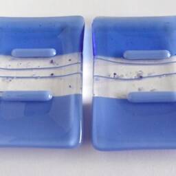 Fused Glass Soap Dish in Periwinkle Blue By Bprdesigns - thumbnail 4