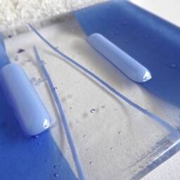 Fused Glass Soap Dish in Periwinkle Blue By Bprdesigns - thumbnail 3