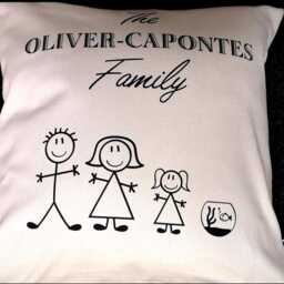 Personalised Family Cushion. Add Any Members/Pets. Christmas Present - Made in UK - thumbnail 3