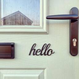 Hello 3D Script Wall Lettering Front Door Decor Acrylic Frontdoor - thumbnail 4