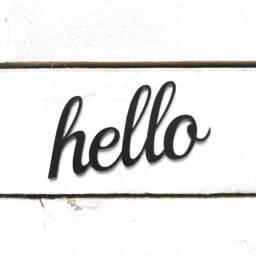 Hello 3D Script Wall Lettering Front Door Decor Acrylic Frontdoor - thumbnail 3