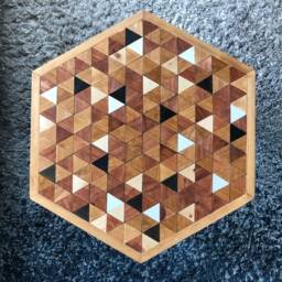 Hexagon Wooden Handcrafted Modular Side Table - thumbnail 3